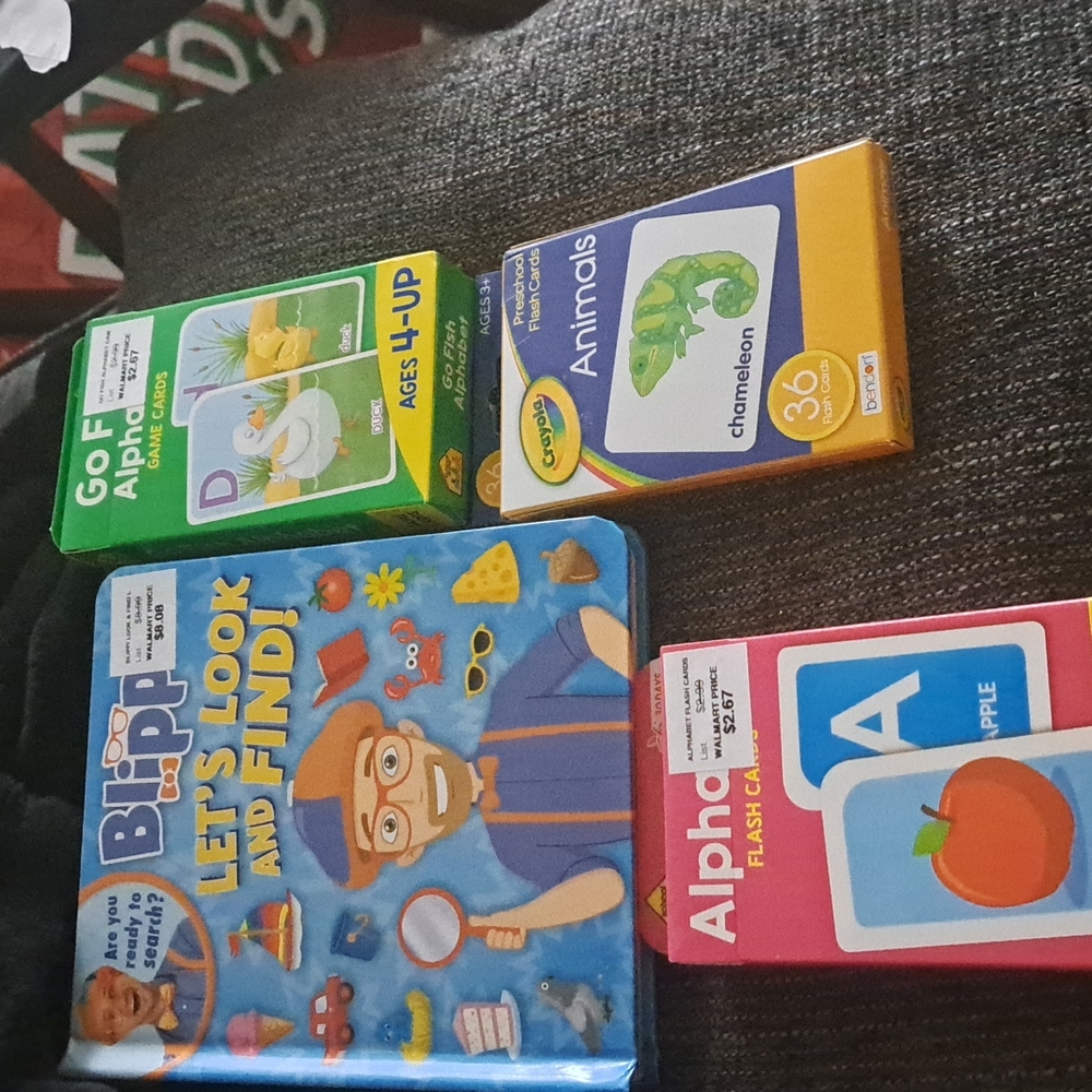 Book and flash cards for kids